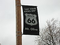 USA - Mt Olive IL - Town Route 66 Sign (10 Apr 2009)
